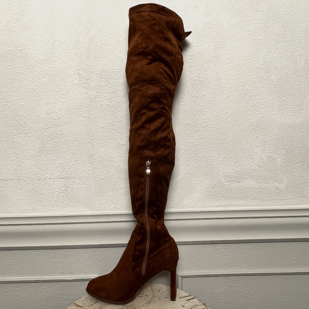 Camel Thigh High Boots